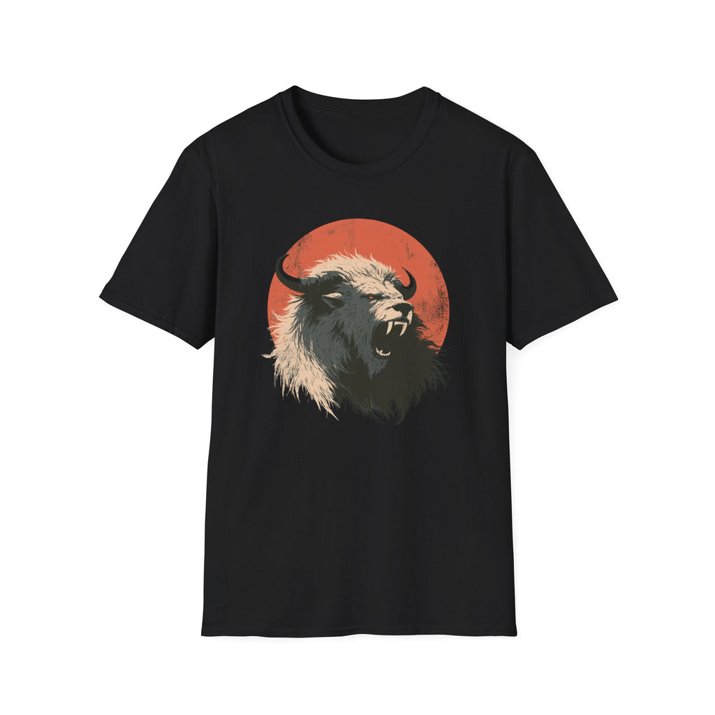 Mythic Yeti Beast Sunset T-Shirt - Vintage Monster Graphic Tee