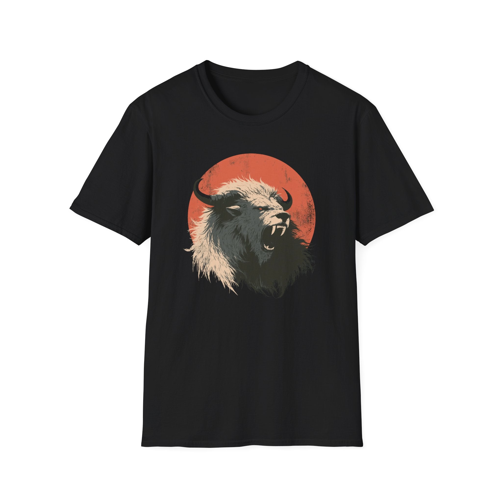 Mythic Yeti Beast Sunset T-Shirt - Vintage Monster Graphic Tee