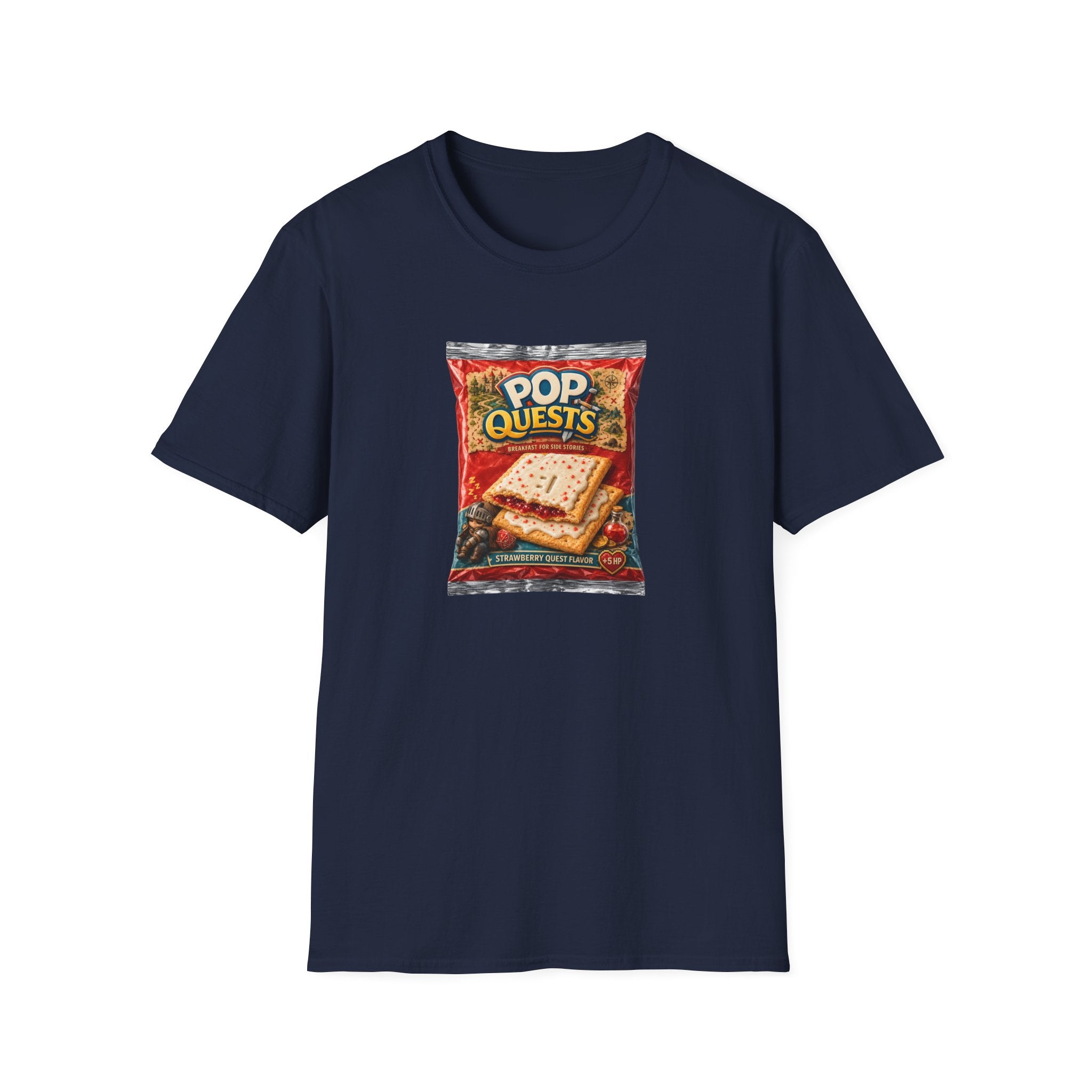 Pop Quests Pastry Snack - Retro Parody Graphic T-Shirt
