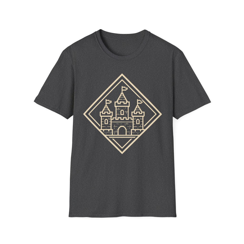 Castle Graphic T-Shirt - Retro Flagged Castle Logo Tee