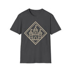 Castle Graphic T-Shirt - Retro Flagged Castle Logo Tee