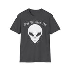 Alien Graphic T-Shirt — “Grey Universe-ity” Retro UFO Tee
