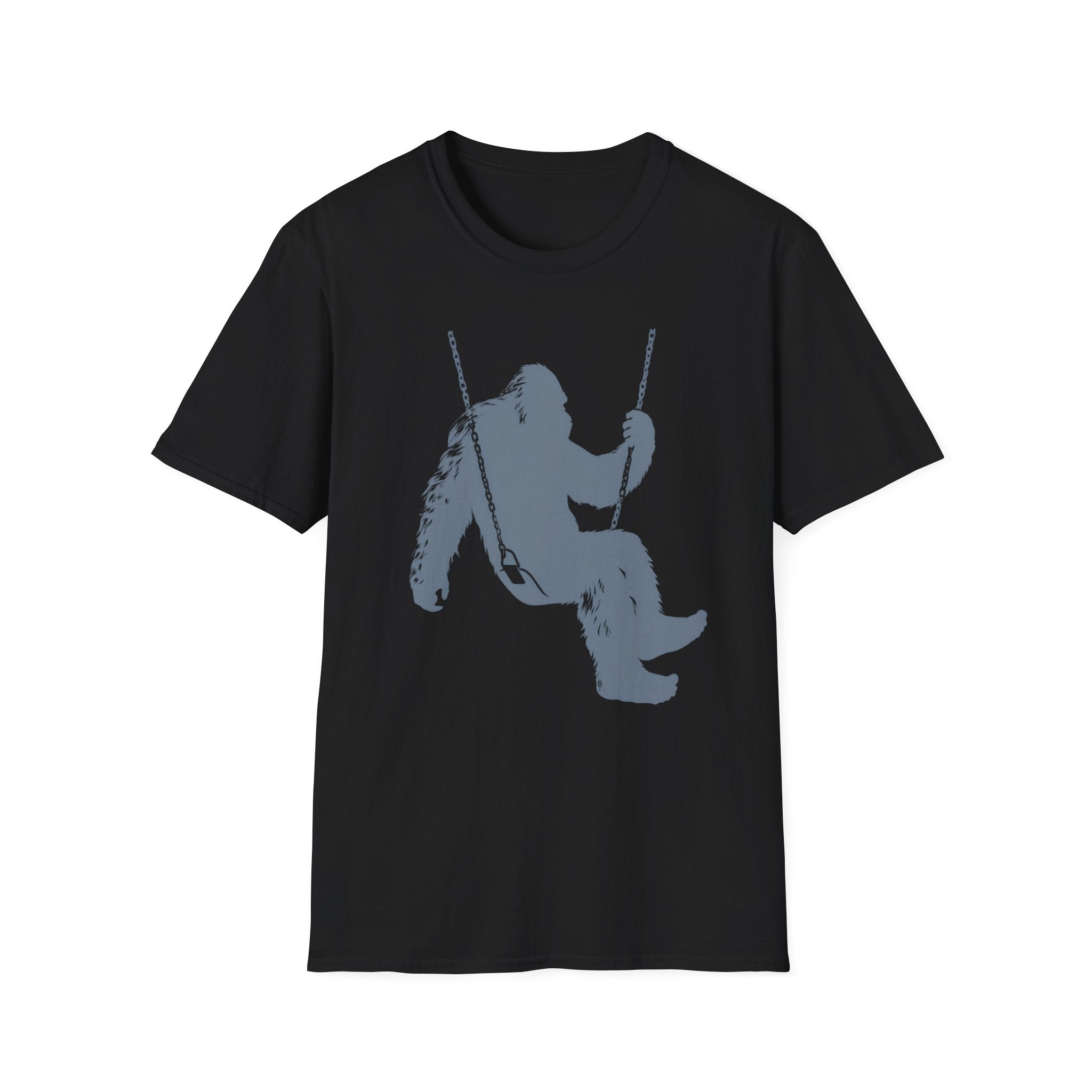 Swinger Bigfoot T-Shirt - Playful Sasquatch On A Swing Graphic Tee