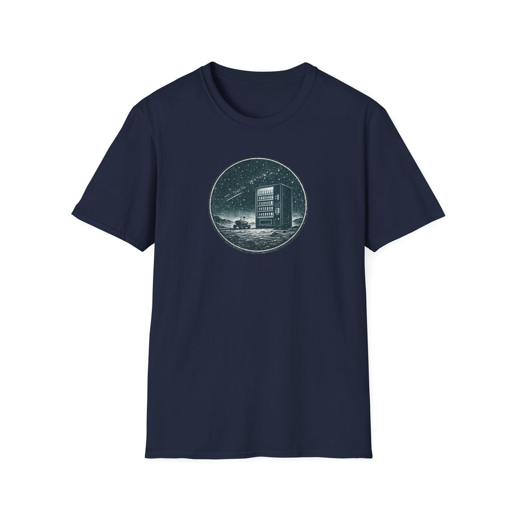 Space Vending Graphic T-Shirt - Stellar Rest Stop Design