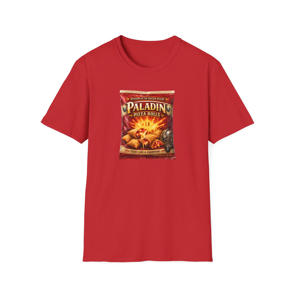 Paladin Pizza Rolls T-Shirt — Gamer D&D Parody Snack Tee