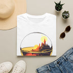 Fantasy Castle in Crystal Ball T-Shirt - Glass Orb Sunset Illustration