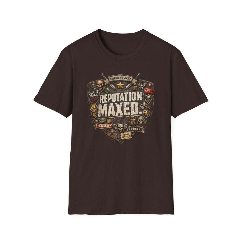 'Reputation Maxed' Gamer Adventure Graphic T-Shirt