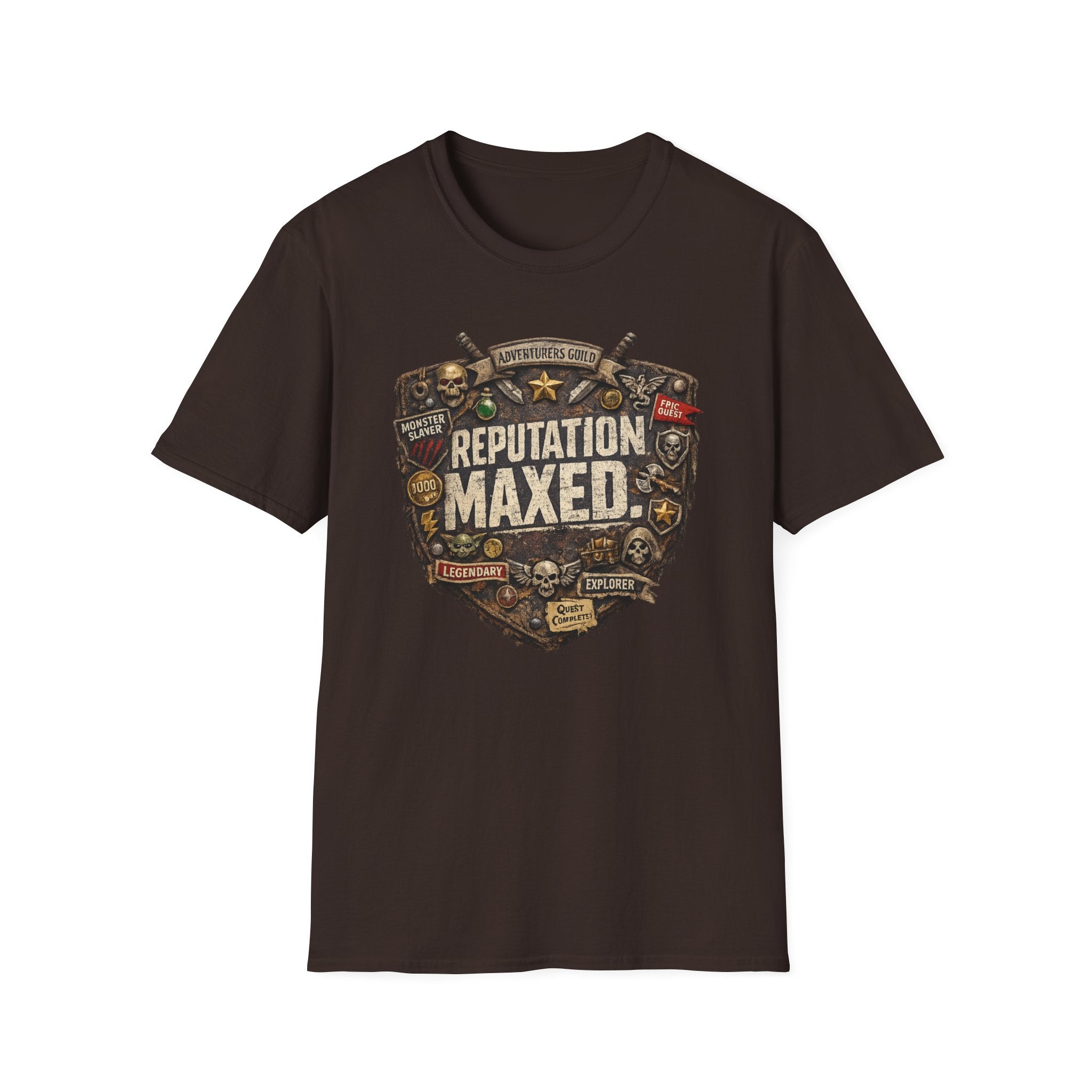 'Reputation Maxed' Gamer Adventure Graphic T-Shirt