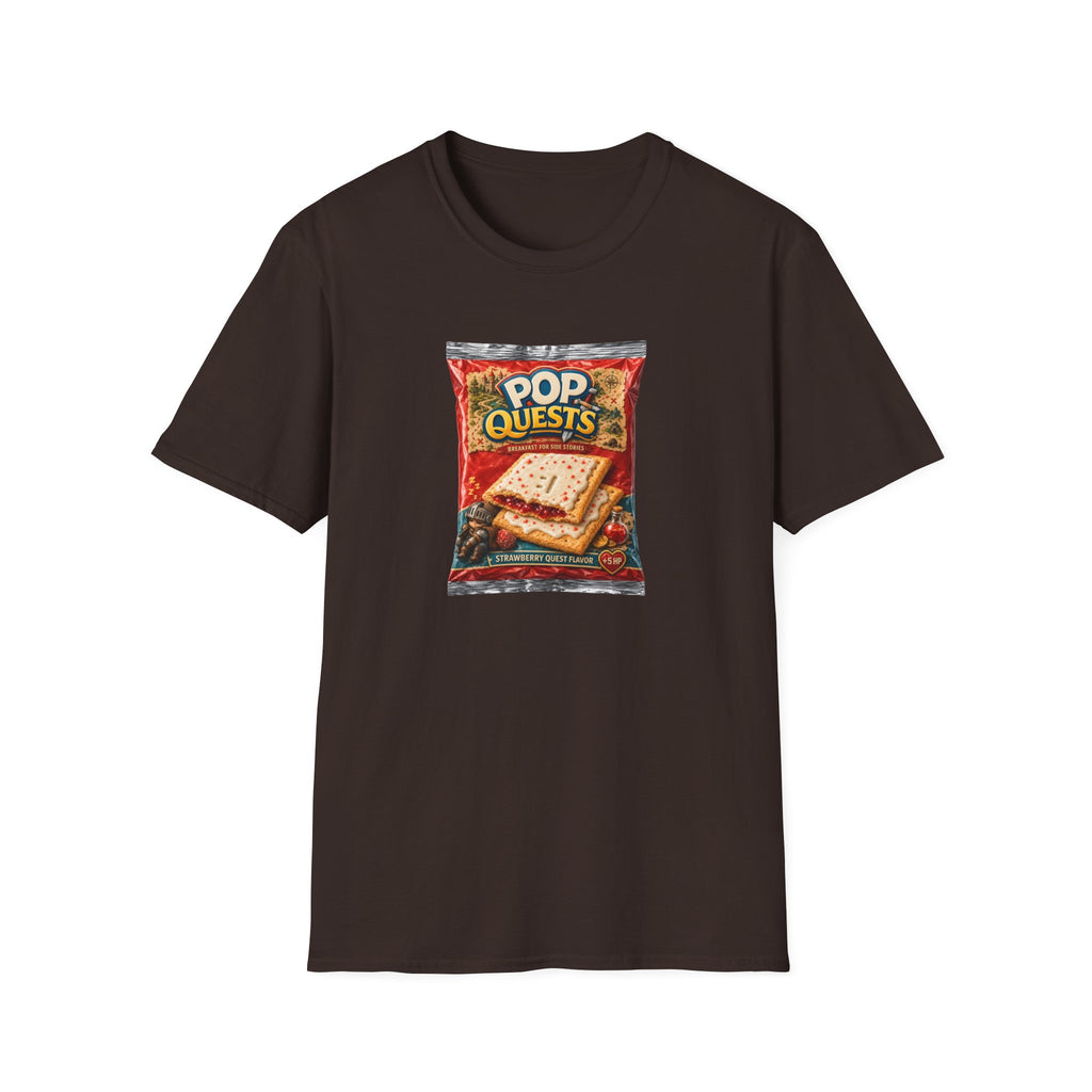 Pop Quests Pastry Snack - Retro Parody Graphic T-Shirt