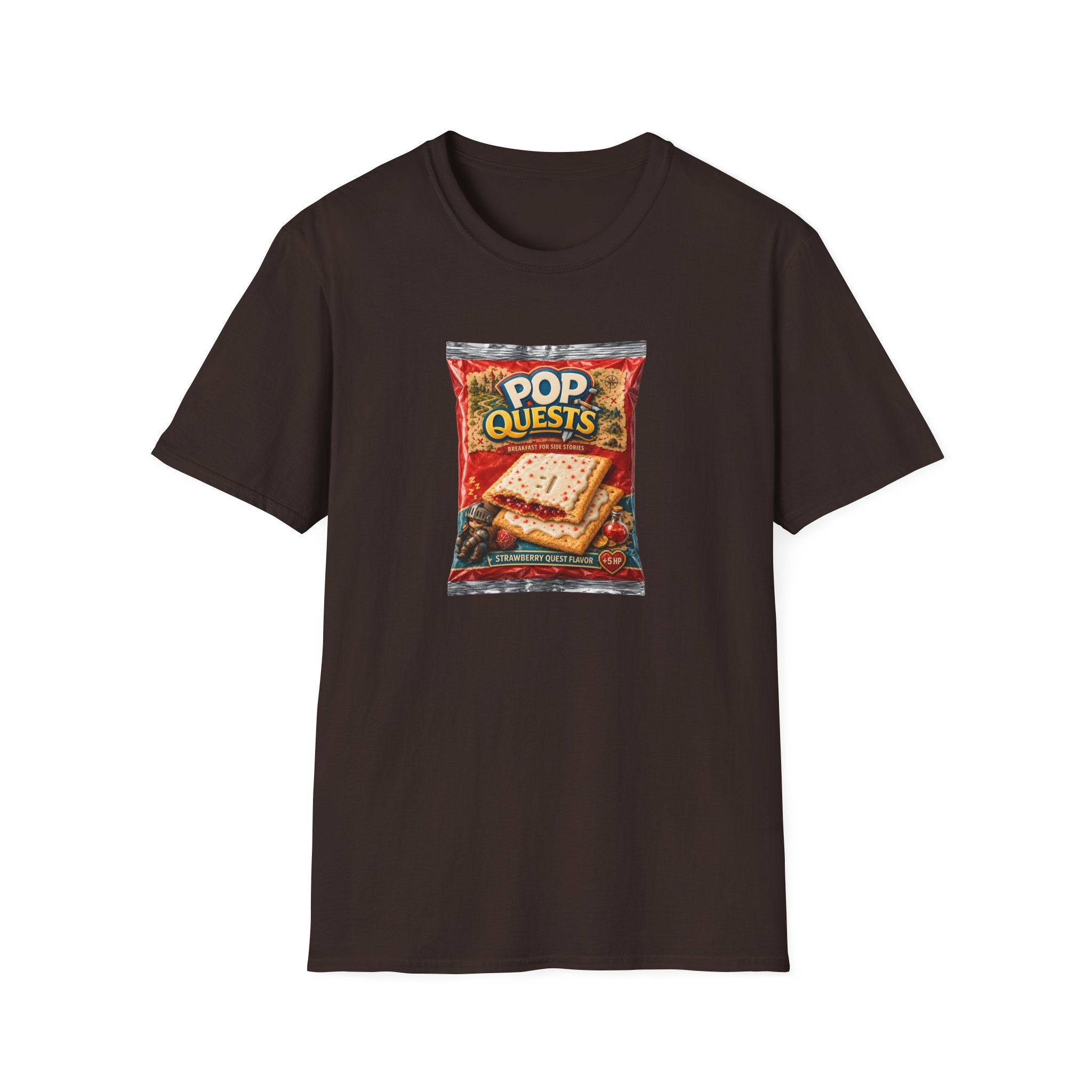Pop Quests Pastry Snack - Retro Parody Graphic T-Shirt