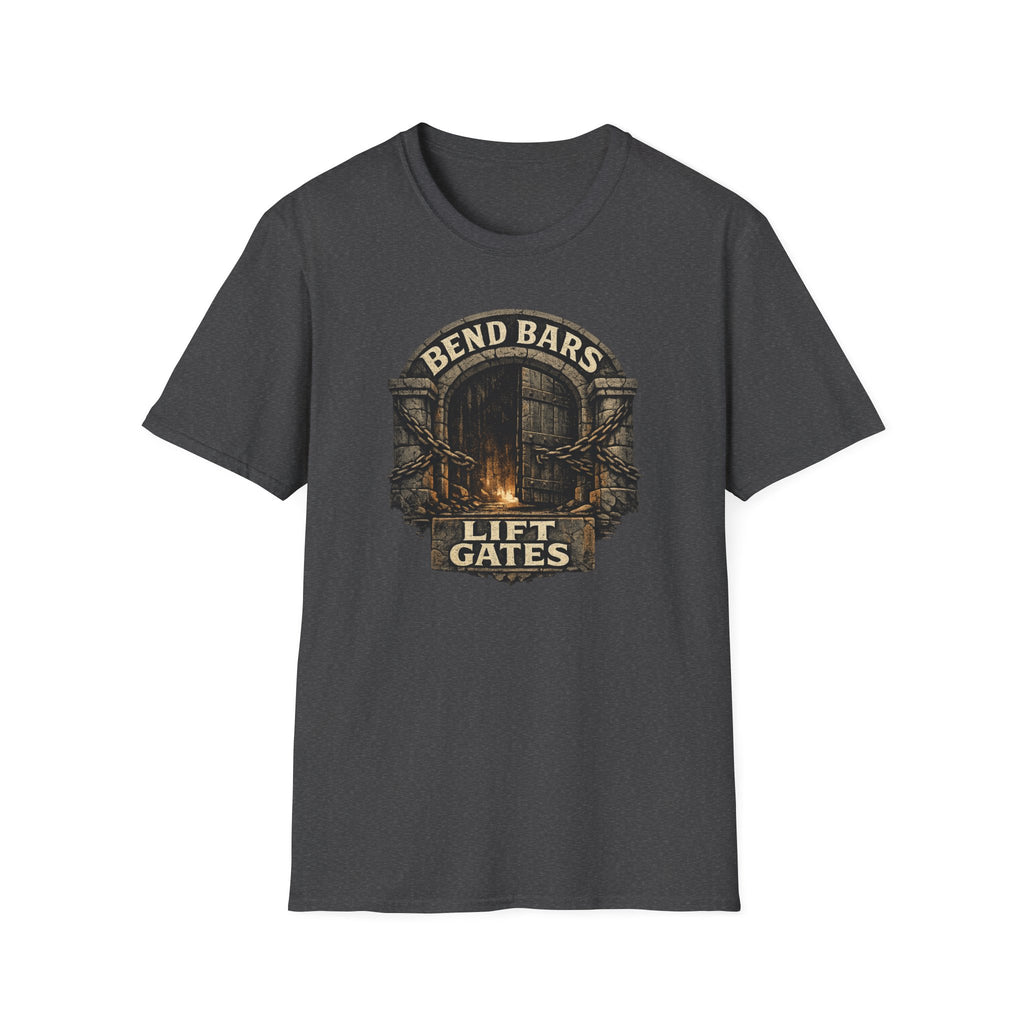 Bend Bars Lift Gates T-Shirt — Vintage D&D Tee