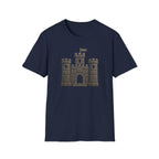 Stone Castle Graphic T‑Shirt — Brick Fortress Illustration Tee