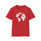 Earth Globe T-Shirt — Minimal White World Tee
