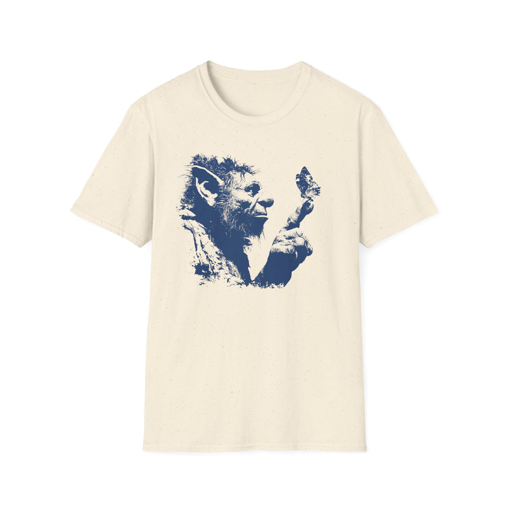 Curious Troll & Butterfly T‑Shirt - Whimsical Fantasy Graphic Tee
