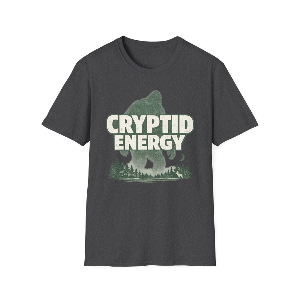 Cryptid Energy Bigfoot Forest Graphic T-Shirt