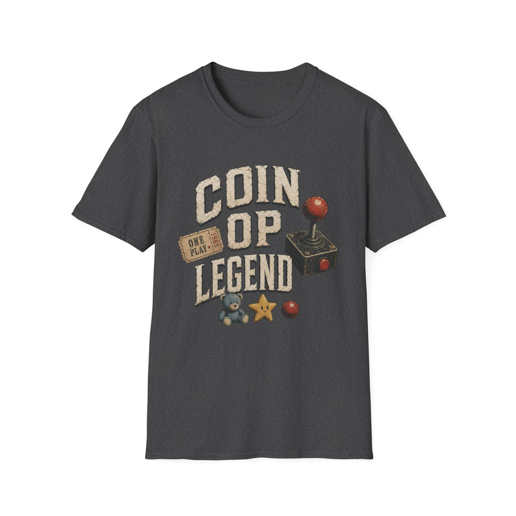 Coin Op Legend Retro Arcade T-Shirt - Vintage Joystick Tee