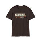 Grinding T-Shirt — Motivational Hustle Tee with Progress Bar & Gear