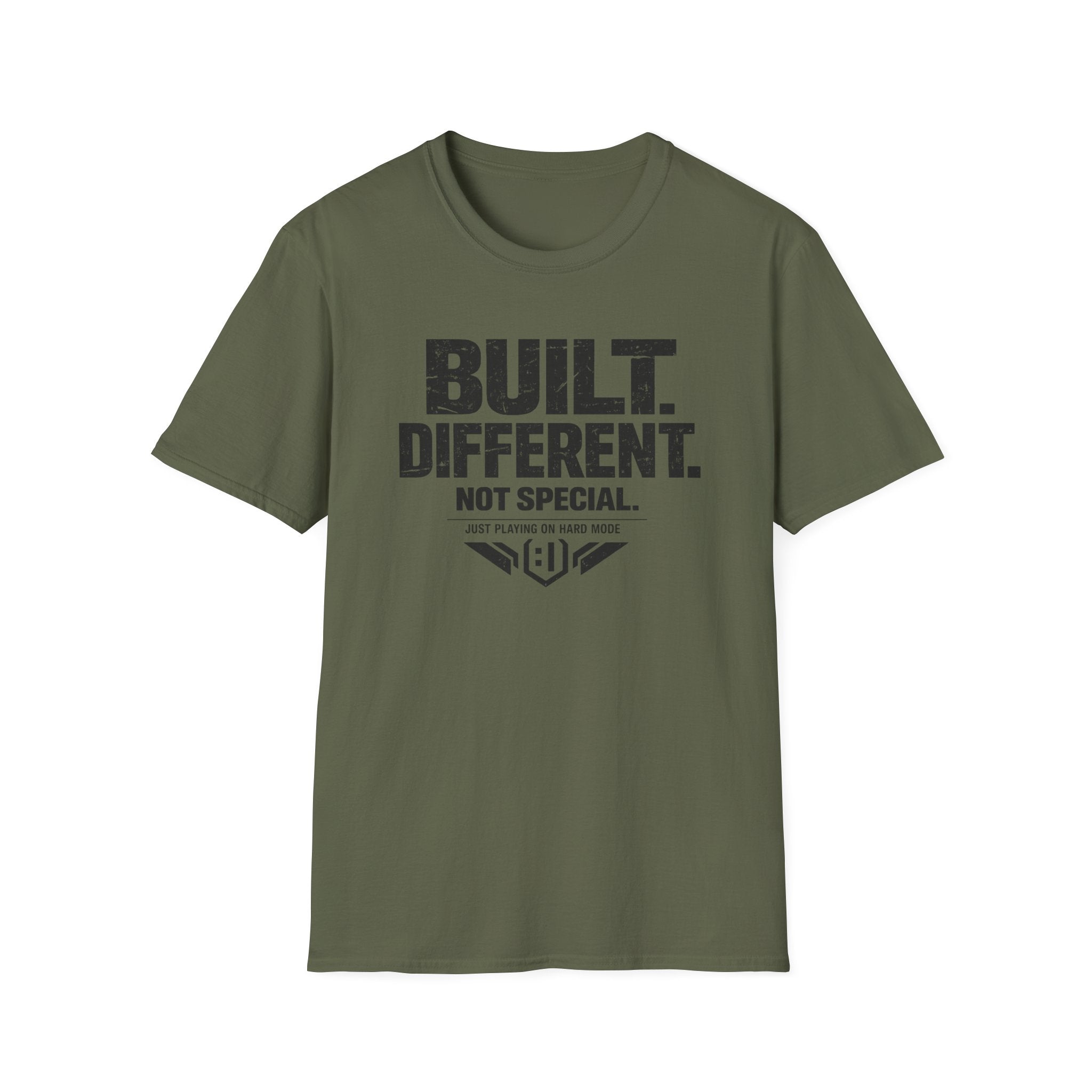"Built. Different. Not Special." Hard Mode Graphic Tee