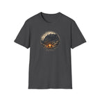 'Long Rest' Dragon Campfire T-Shirt — Night Sky Fantasy Graphic Tee