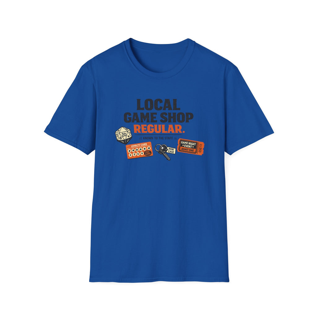 Local Game Shop Regular T‑Shirt — Gamer D20, Loyalty Card & Game Night Design