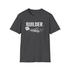 Builder T-Shirt — Architectural Blueprint & Construction Crew Tee