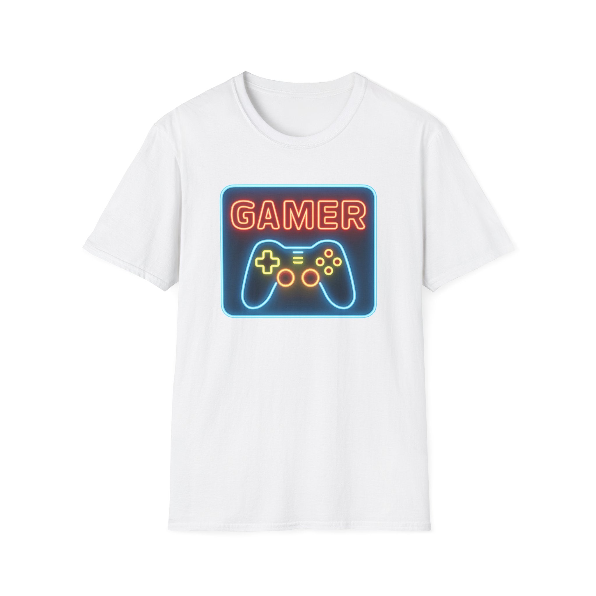 Gamer Neon Controller T‑Shirt