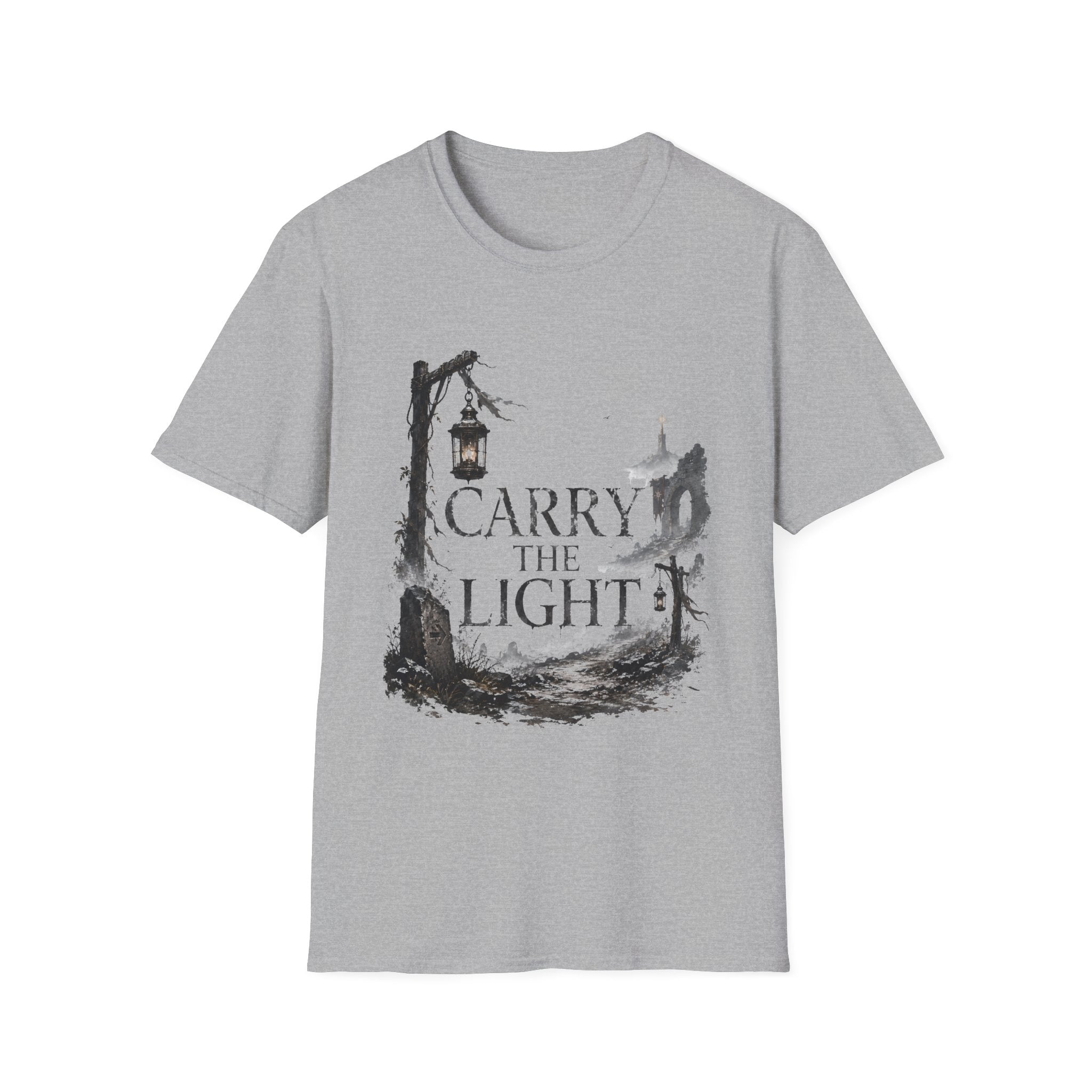 Carry the Light T-Shirt - Lantern Gothic Graphic Tee