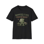Wanderer Class Cryptid Build - Bigfoot Hiking Graphic T-Shirt