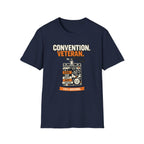Convention Veteran T-Shirt — Vintage Badge & Lanyard Design