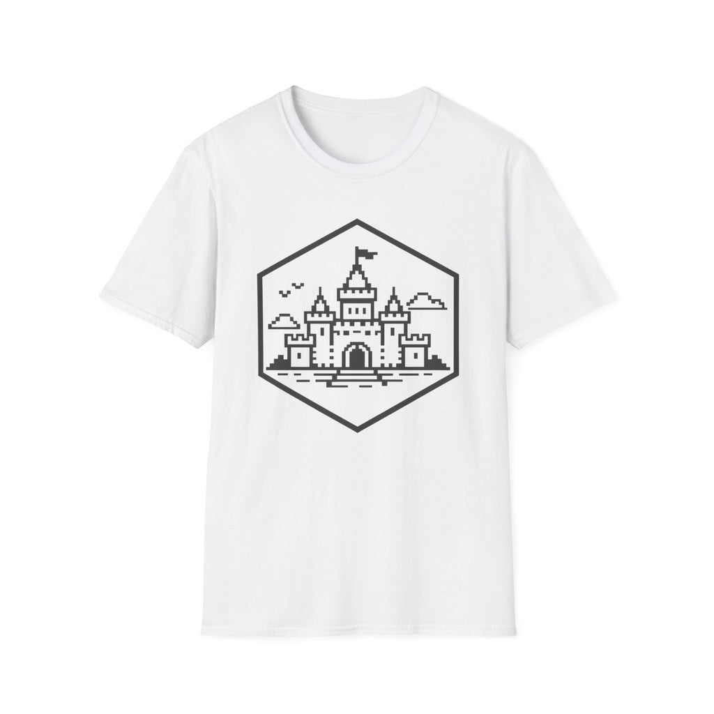 Castle Pixel Art Graphic T-Shirt - Minimal Fairytale Tee