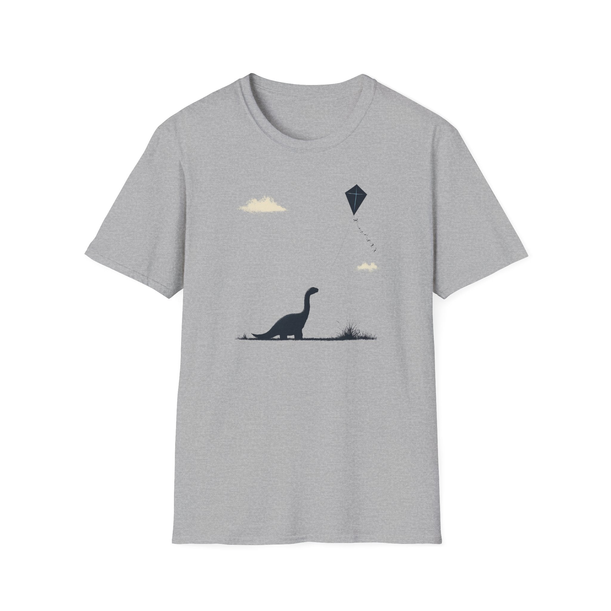 Dinosaur Kite T‑Shirt - Cute Story Book Fairy Tale Tee