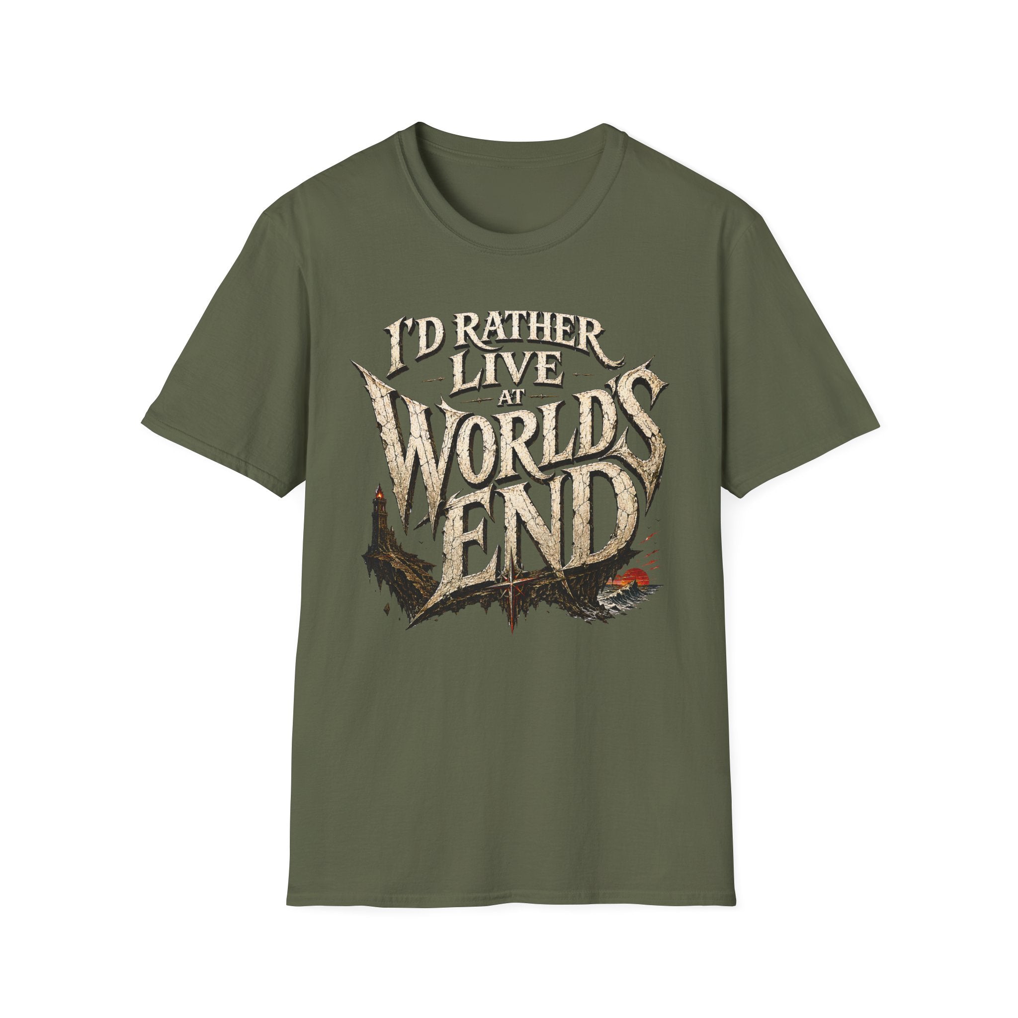 I'd Rather Live at World's End T-Shirt - Fantasy Adventure Graphic Tee