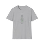 Minimal Pine Tree T-Shirt — Reflection Silhouette Tee