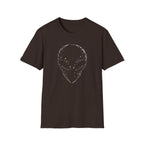 Alien Head Graphic T-Shirt - Minimalist Distressed Sci‑Fi Tee