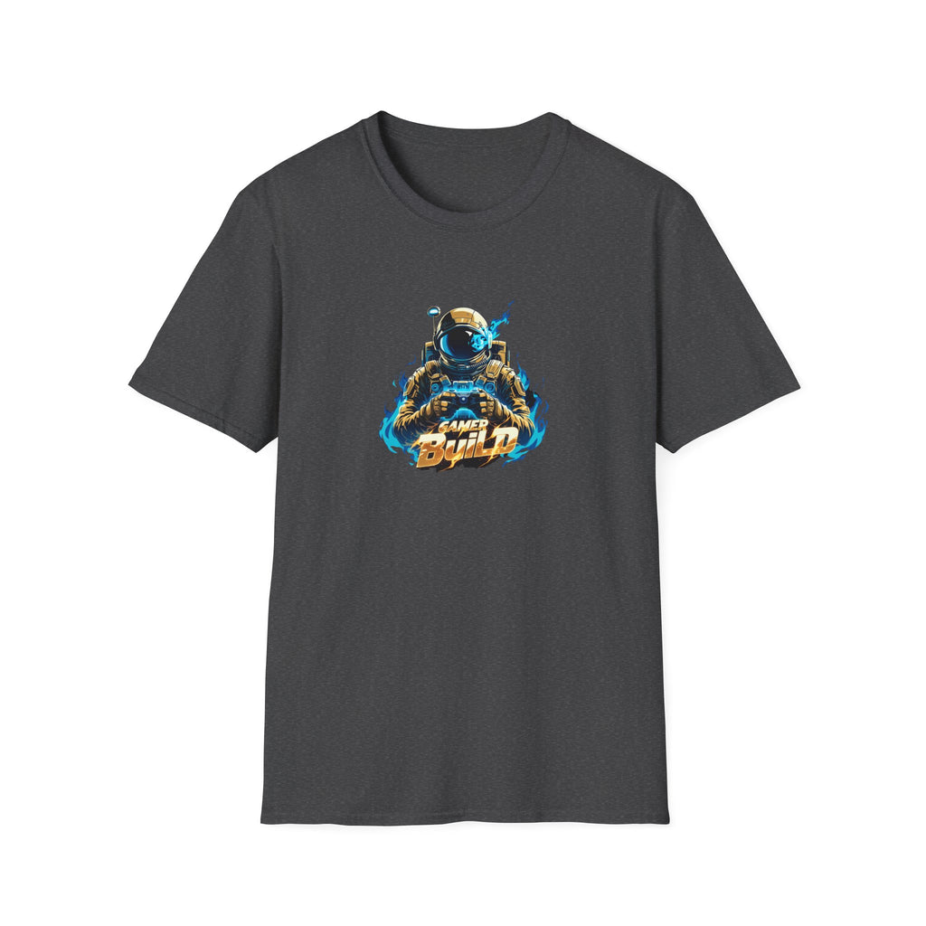 Gamer Build T‑Shirt — Astronaut Gaming Graphic Tee