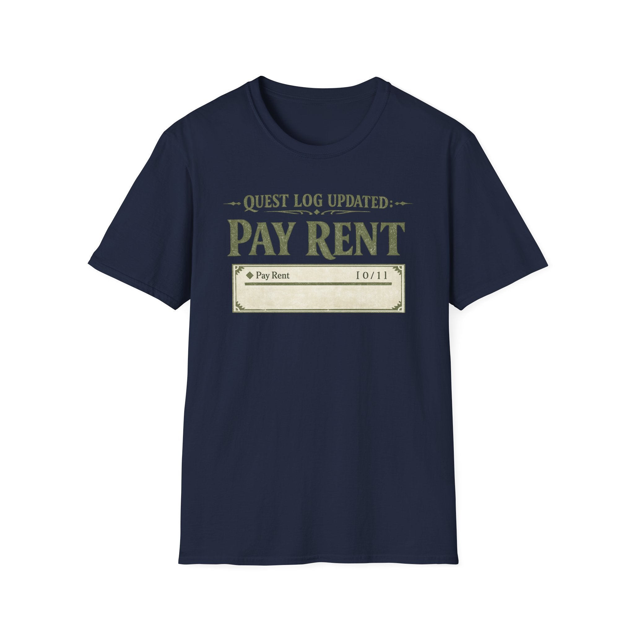 "Quest Log Updated: Pay Rent" Gaming T-Shirt