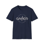 Gamer Heartbeat T‑Shirt — Retro Pulse White Writing Gaming Tee