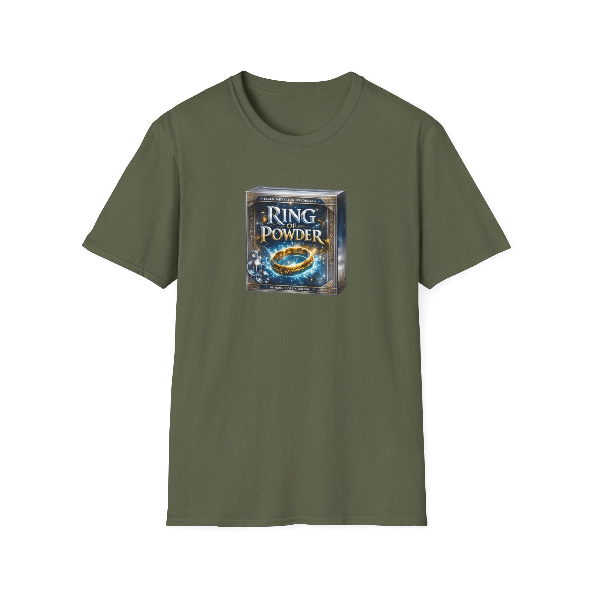 Ring of Powder Laundry Soap Fantasy Parody T-Shirt