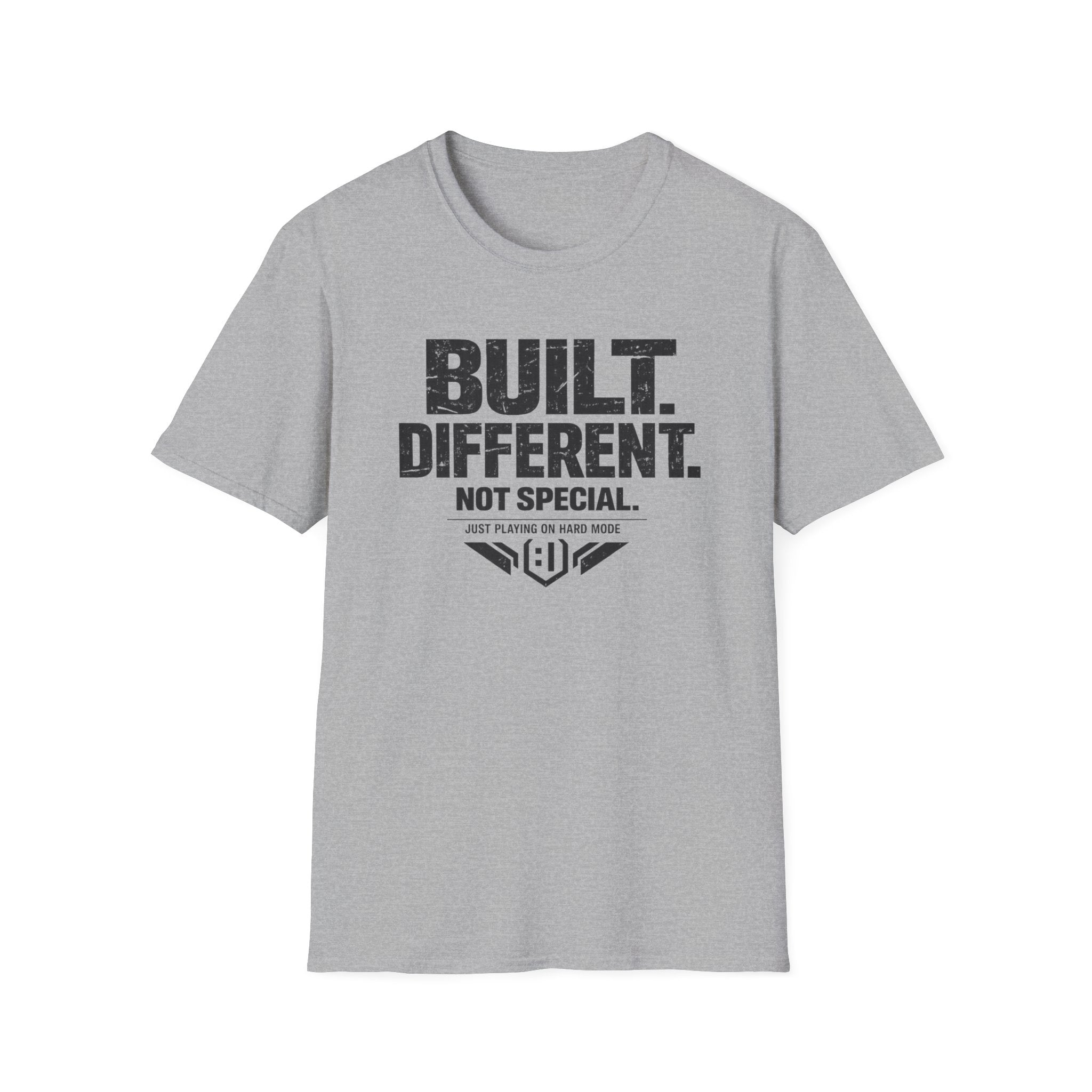 "Built. Different. Not Special." Hard Mode Graphic Tee