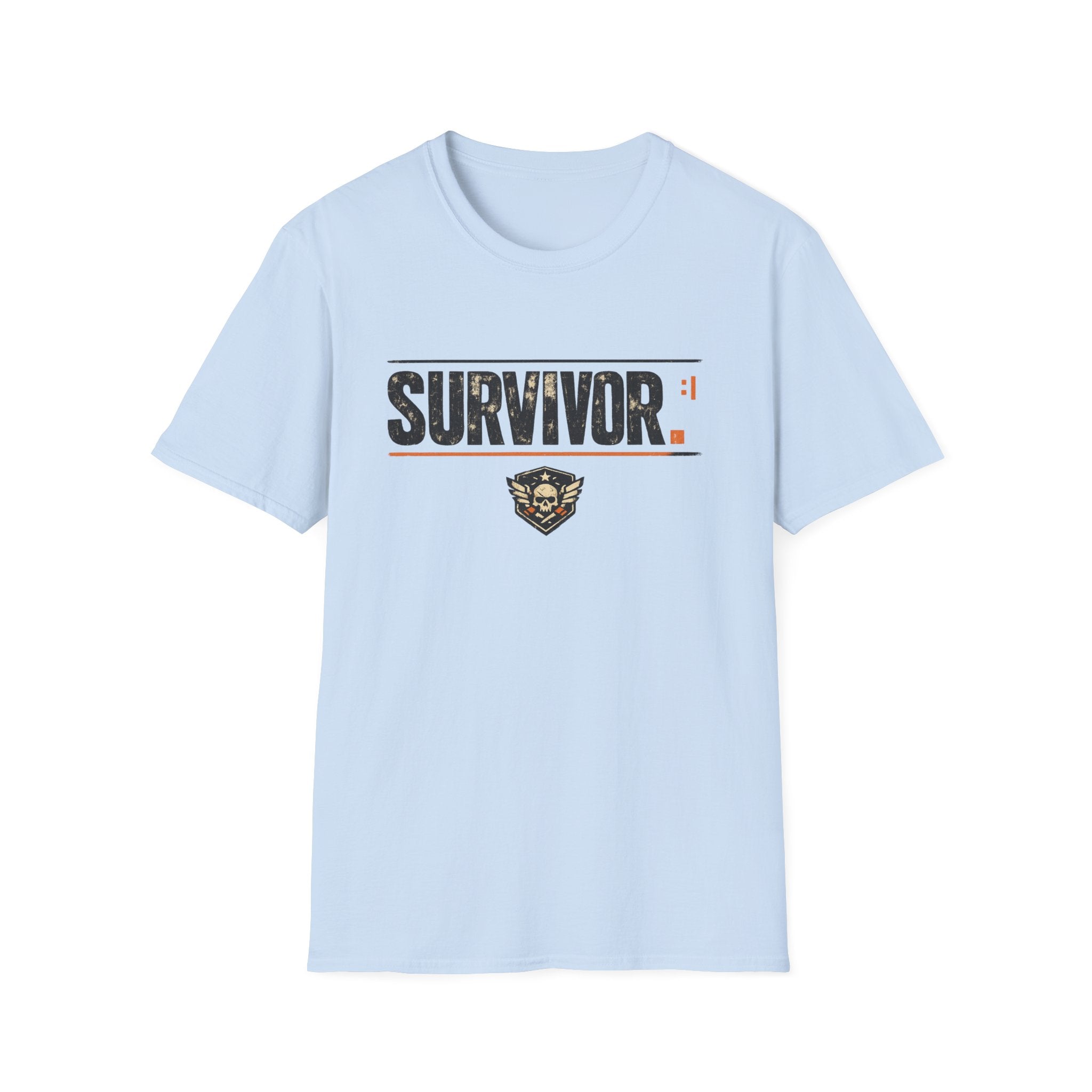 Survivor Graphic T-Shirt – Distressed Patch Design