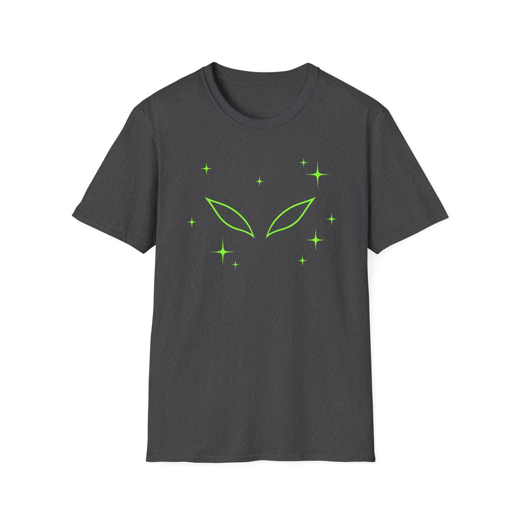 Alien Eyes T-Shirt - Neon Green Sci-fi Space Graphic Tee