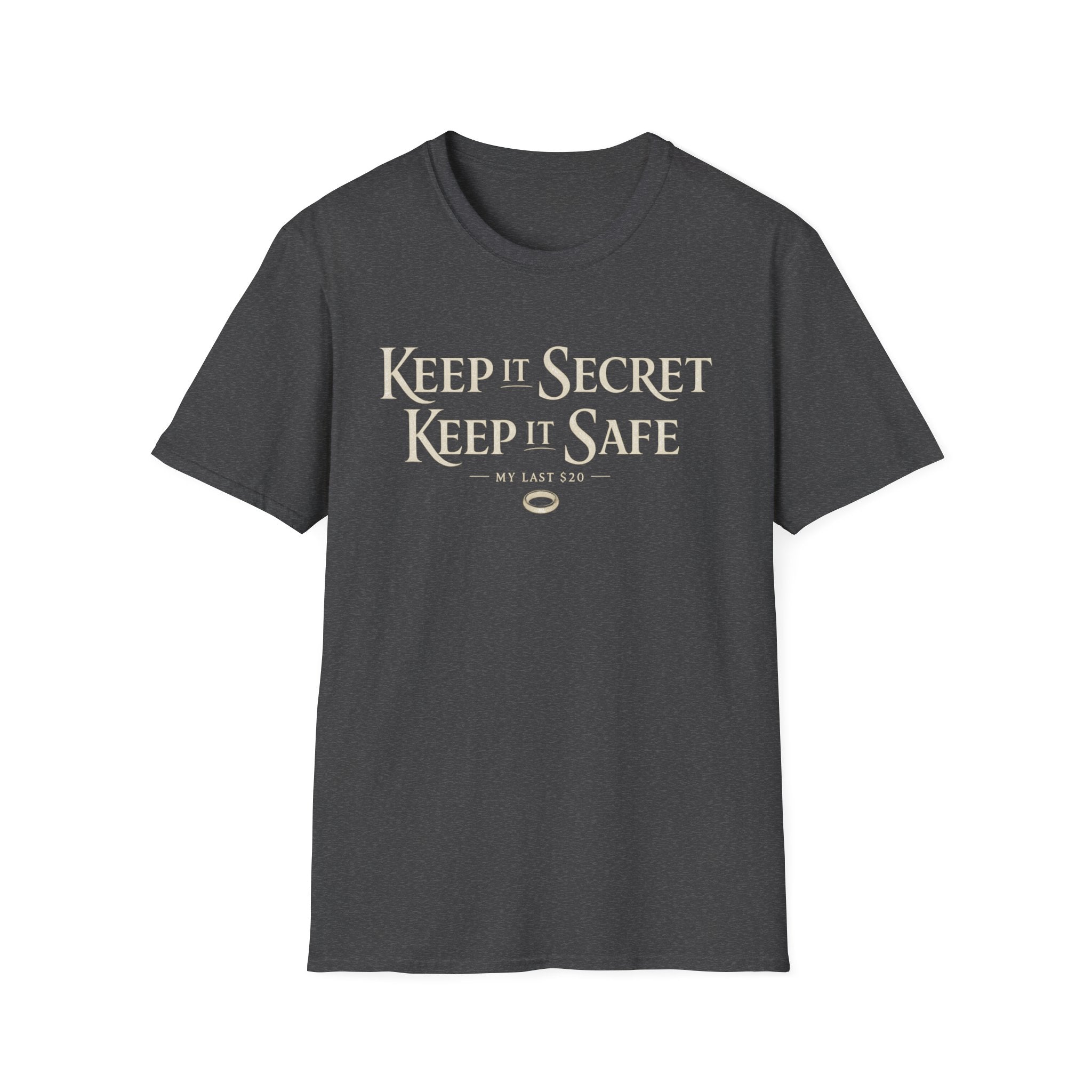 "Keep It Secret, Keep It Safe: My Last 20" T-Shirt - Retro Lord of the Rings Inspired Tee