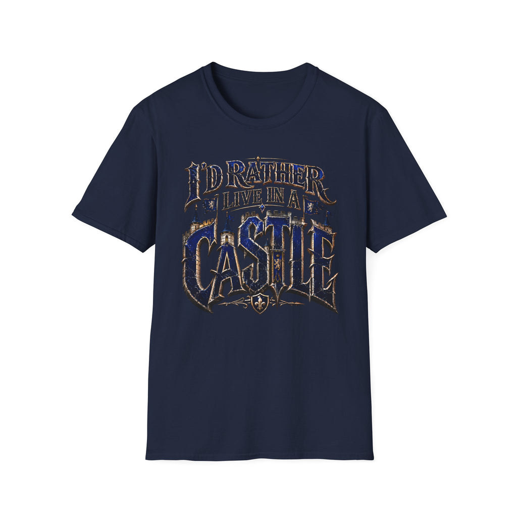 I'd Rather Live In A Castle T-Shirt - Vintage Fantasy Castle Graphic Tee