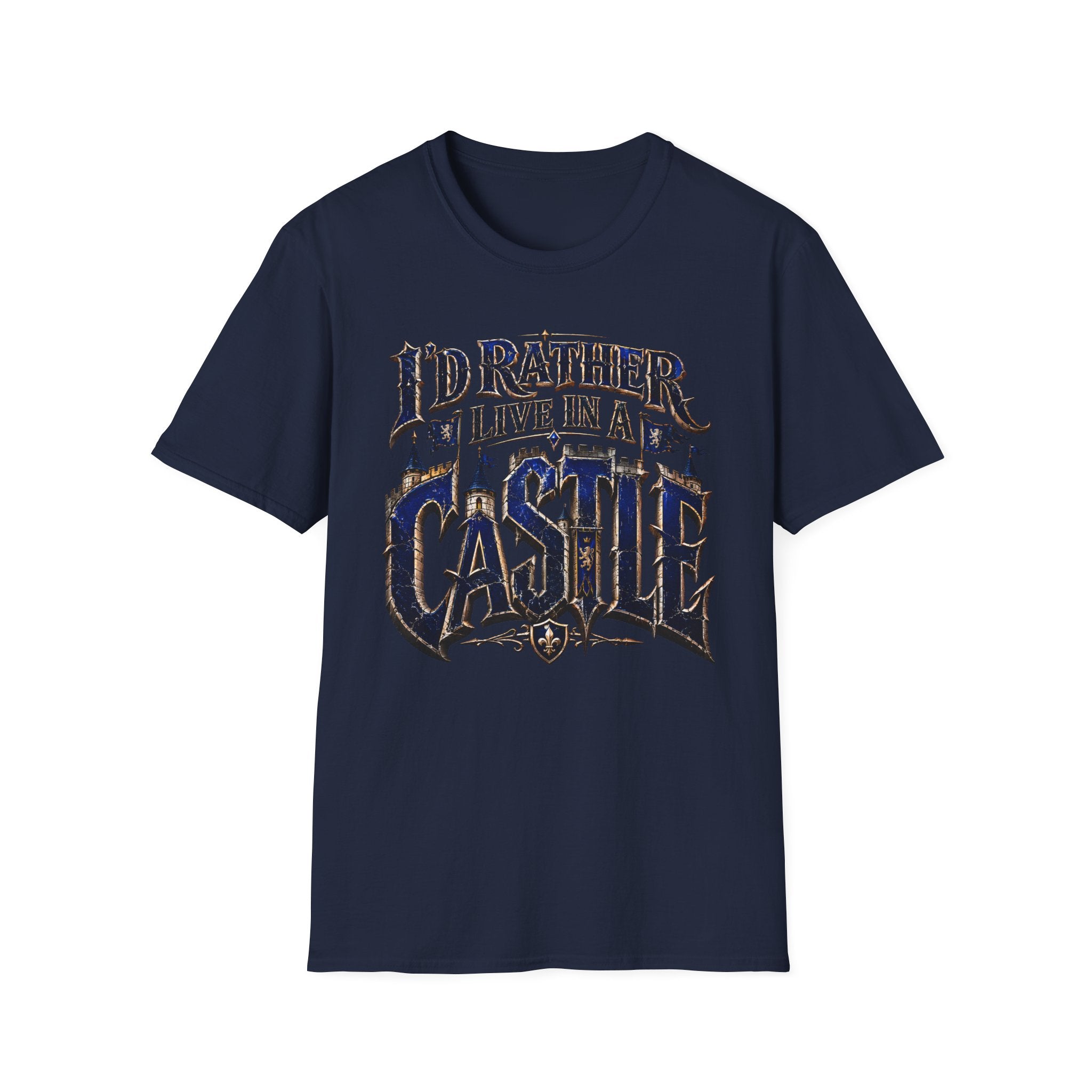 I'd Rather Live In A Castle T-Shirt - Vintage Fantasy Castle Graphic Tee