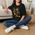 Comic Girl - Noir Femme Illustration T-Shirt
