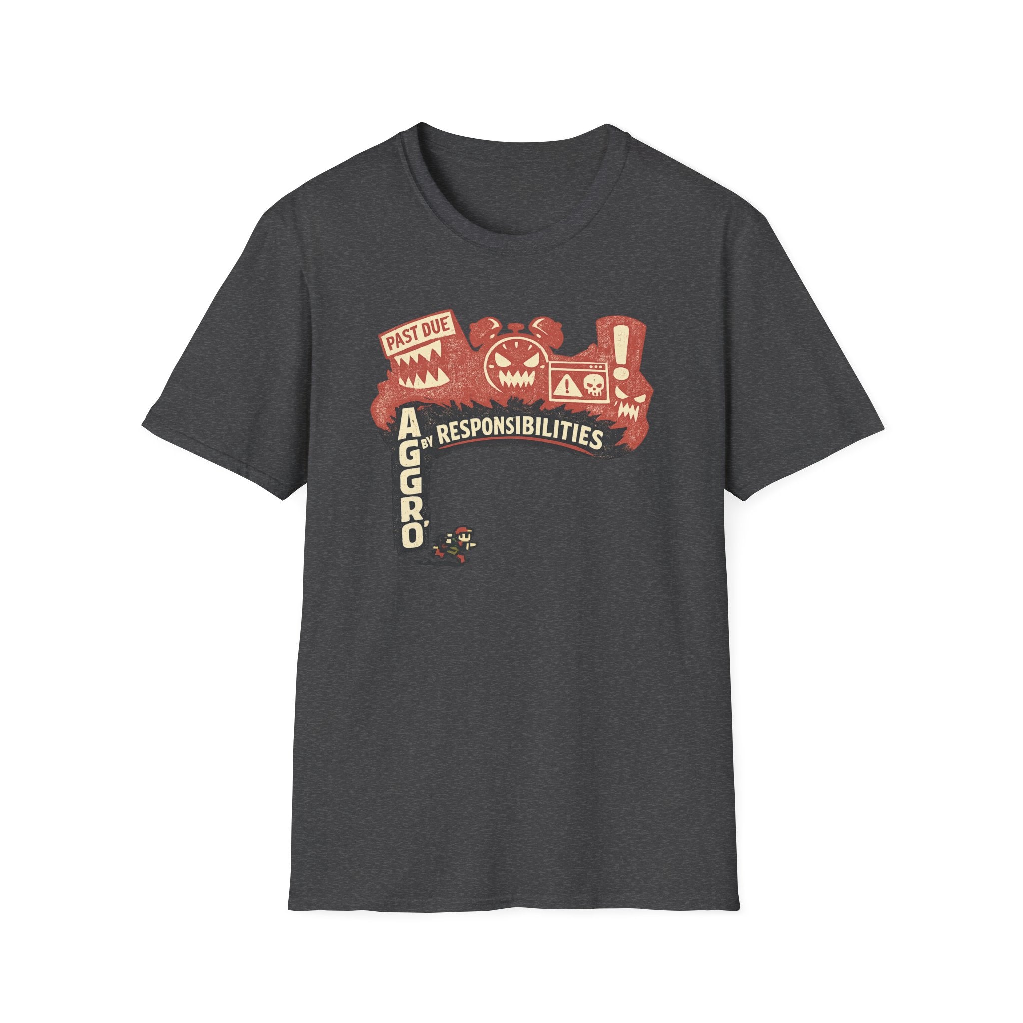 “Aggro' By Responsibilities” T-Shirt - Retro Cartoon Procrastination Tee