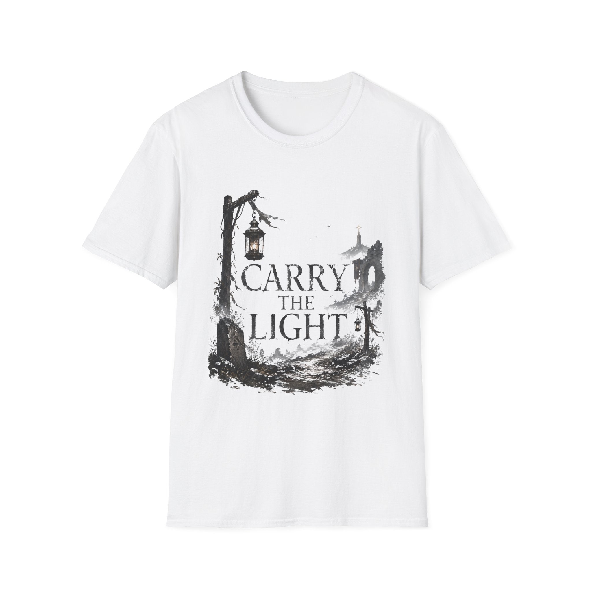 Carry the Light T-Shirt - Lantern Gothic Graphic Tee