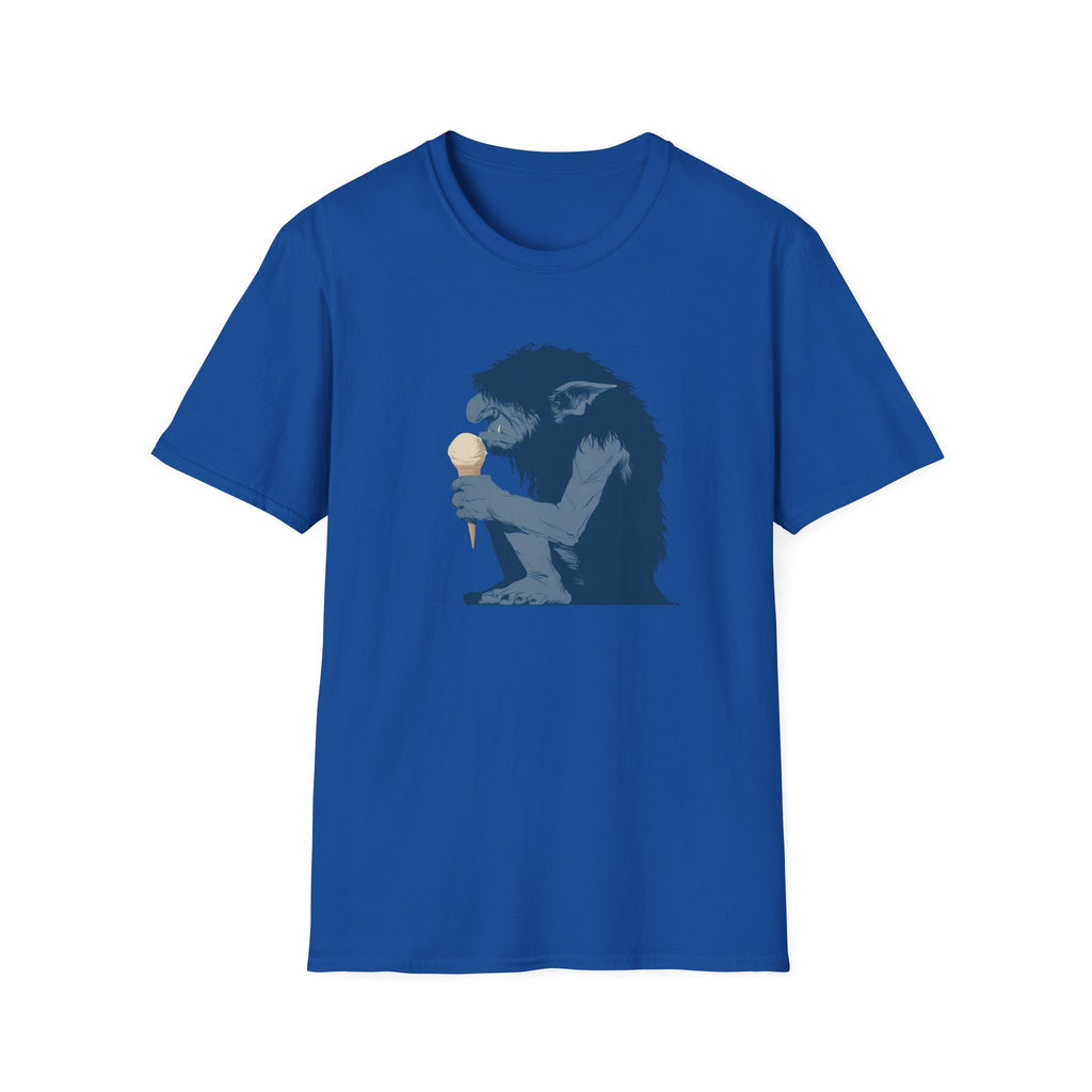 Ogre With Ice Cream T-Shirt - Retro Monster Graphic Tee