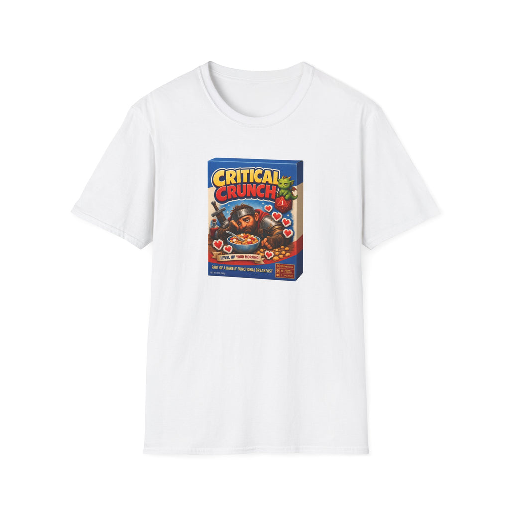 Critical Crunch Cereal T-Shirt — Retro Gaming Breakfast Tee