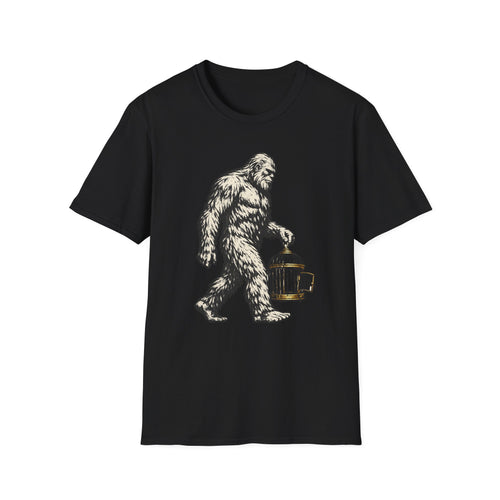 Bigfoot Carrying Birdcage Graphic Tee - Sasquatch T-Shirt